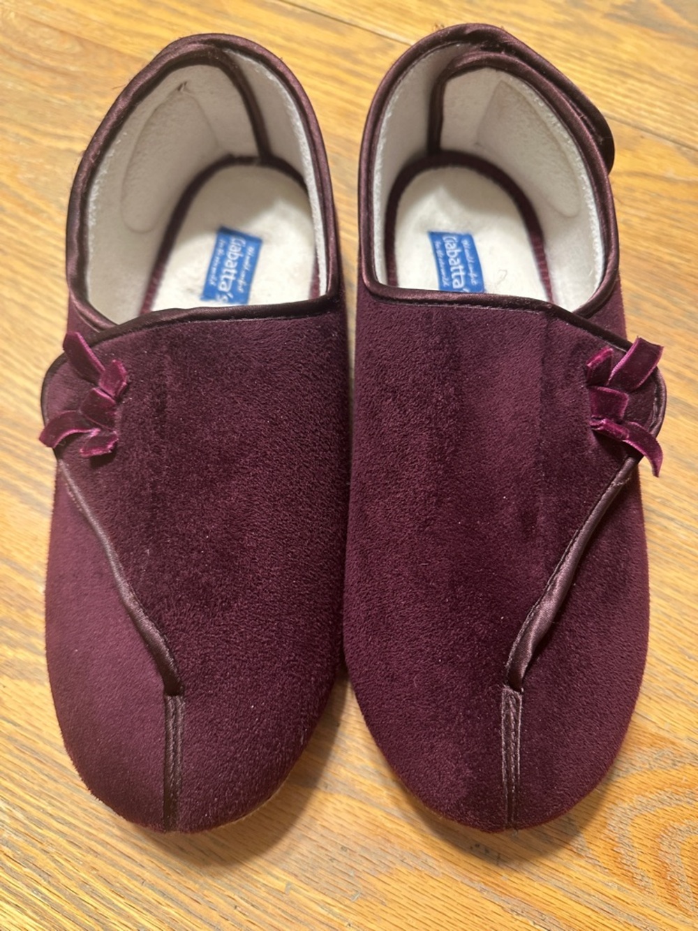 Ciabatta’s Comfort Burgundy Suede Slip-On Adjustable Sheepskin Slippers  Sz 10